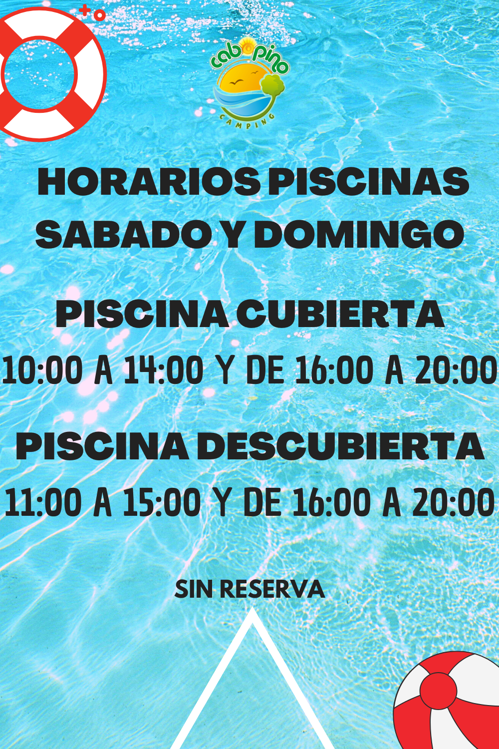 Melancolía Registrarse trono Horario piscinas fines de semana en Junio - Camping Cabopino